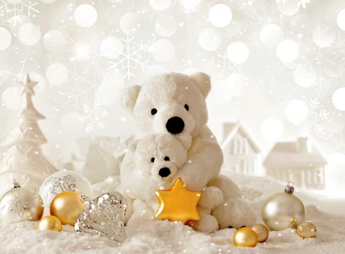 Wallpaper Christmas, New Year, Bear, decorations, Holidays 3946515536